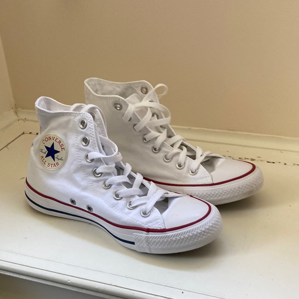 White Women’s Converse High Top Shoe